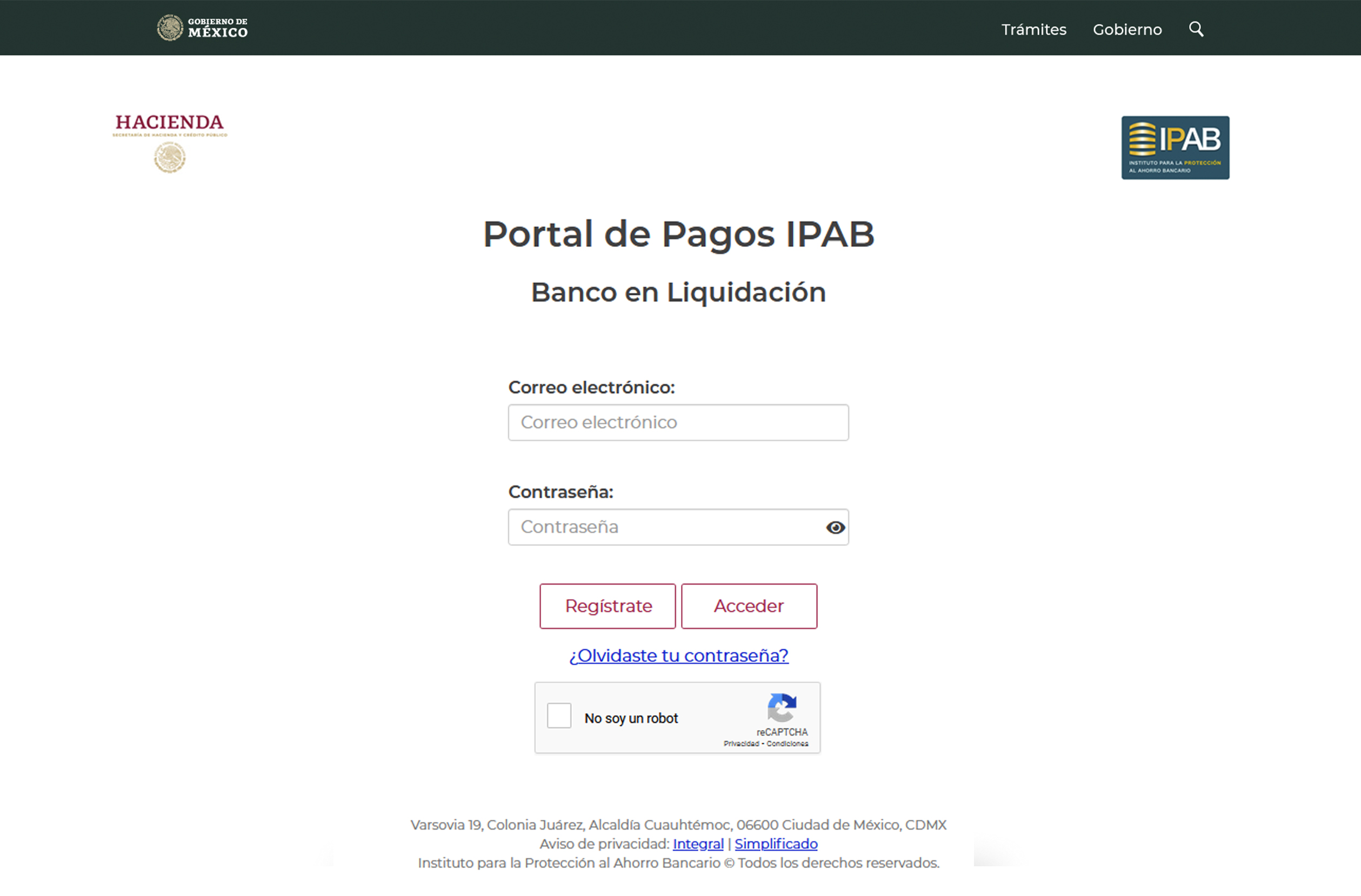 Para reclamar tu dinero de CIBanco deberás de ingresar a la plataforma del IPAB