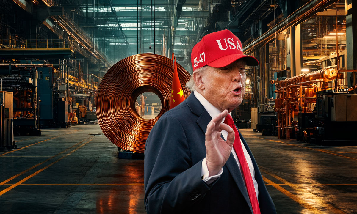 Cobre recibe el impacto de las amenazas arancelarias de Donald Trump a China