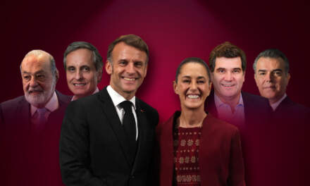Claudia Sheinbaum y Macron se reúnen con Slim, Servitje y empresarios franceses