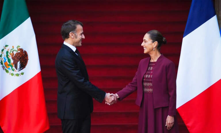 Claudia Sheinbaum se reúne con el presidente de Francia; estos fueron los puntos que abordaron