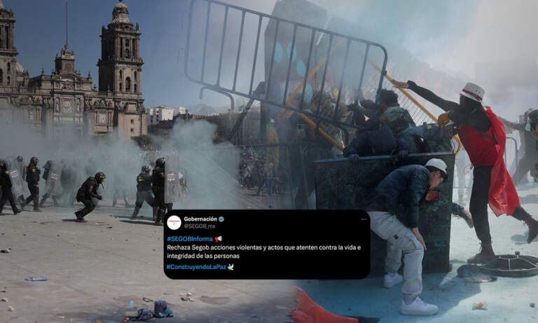 Segob condena violencia registrada durante la marcha de la Generación Z