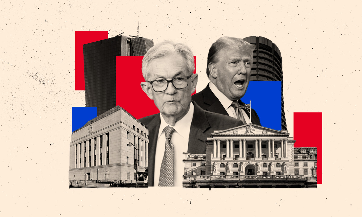 Banqueros centrales del mundo respaldan a Jerome Powell, de la Fed, en su conflicto con Donald Trump