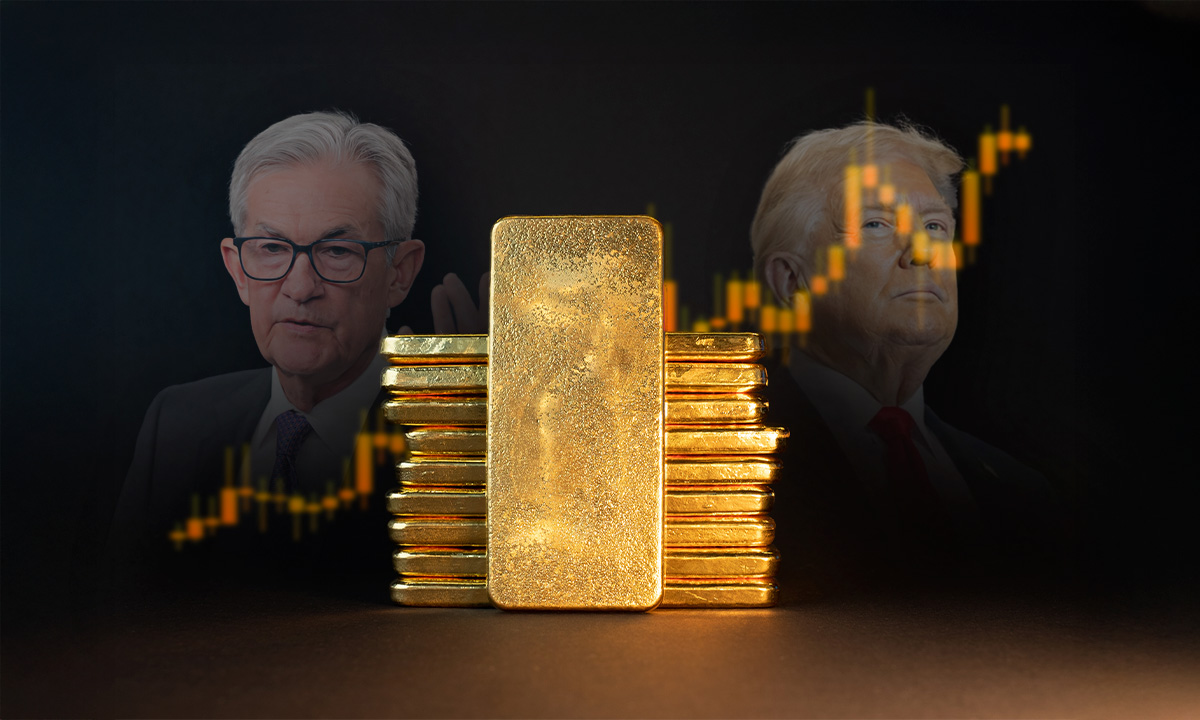 Oro alcanza nuevo máximo histórico ante el choque entre Donald Trump y Jerome Powell