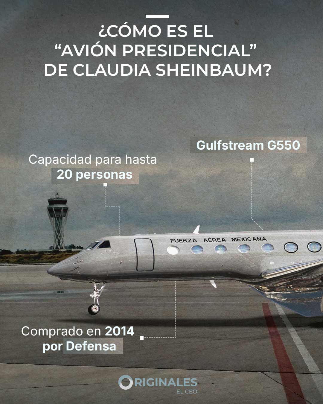 Cómo es el Gulfstream que usa la presidenta Sheinbaum