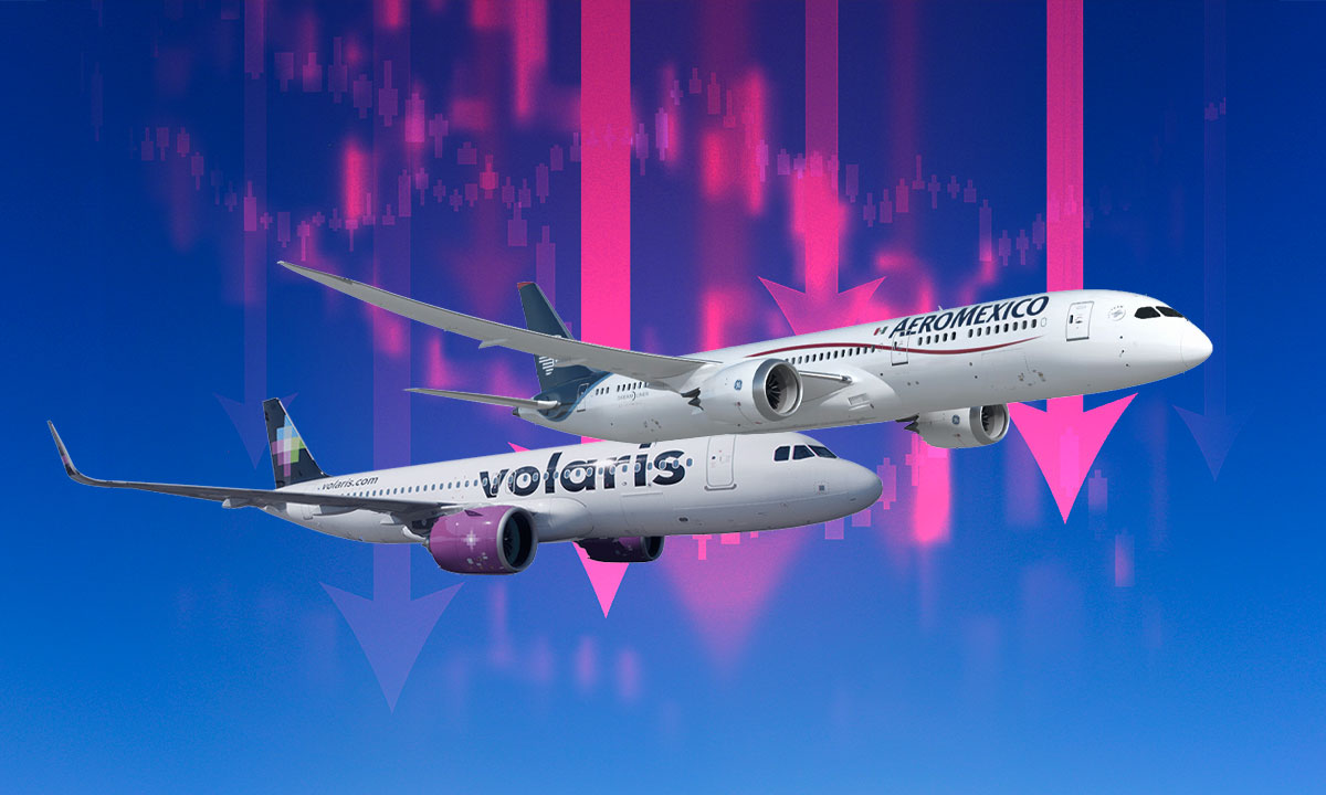 Acciones de Aeroméxico y Volaris se ‘contagian’ de la caída global de las aerolíneas por el conflicto EU-Irán