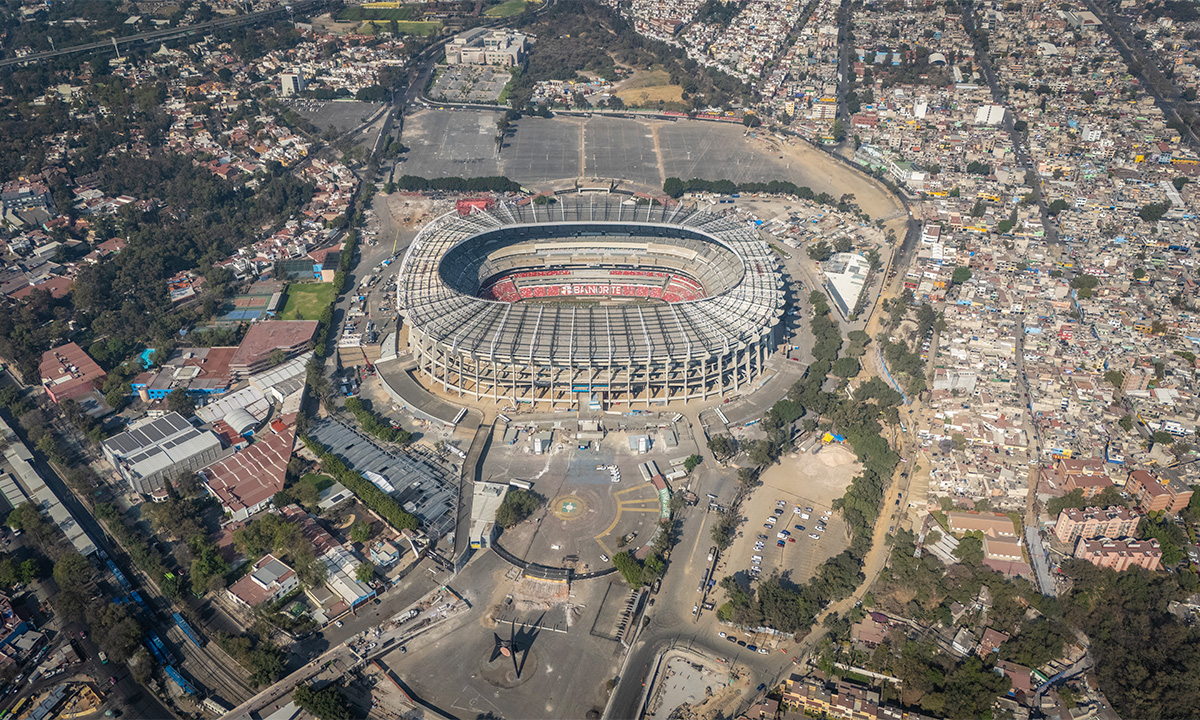 La mayoría de las obras públicas mundialistas se concentran al sur de la CDMX, alrededor del Estadio Banorte, sede del Mundial.