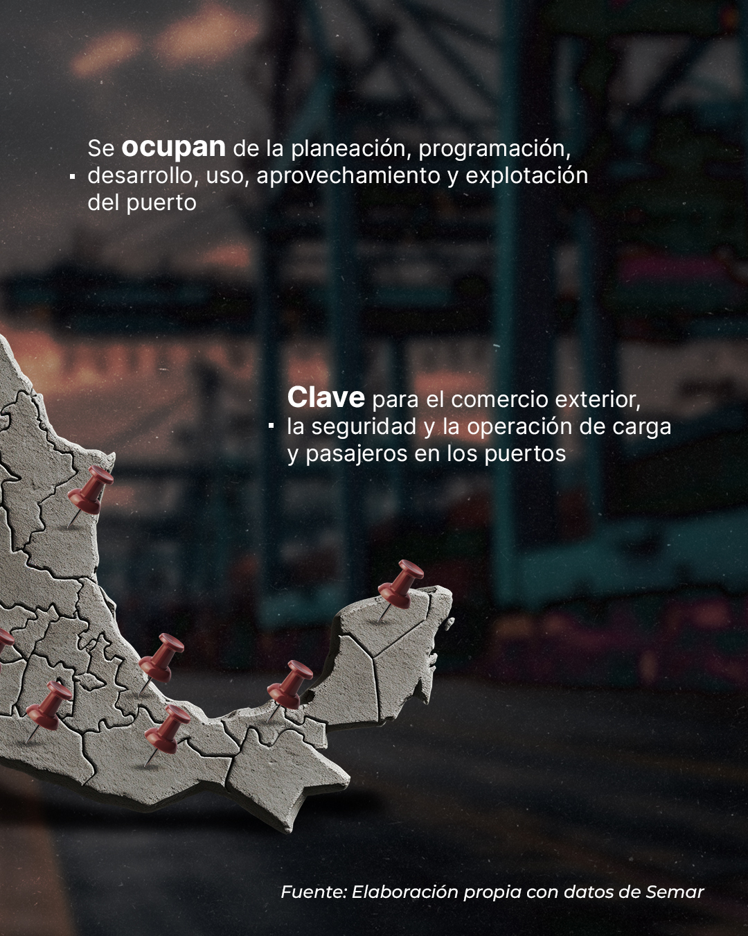 Las Asiponas deben coordinar las operaciones de buques cisternas, cargueros y cruceros, al tiempo que son clave en la seguridad de puertos como Manzanillo, Dos Bocas o Lázaro Cárdenas.