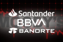 Moody’s baja calificación de BBVA, Banorte y Santander tras el recorte a México