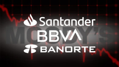 Moody’s baja calificación de BBVA, Banorte y Santander tras el recorte a México