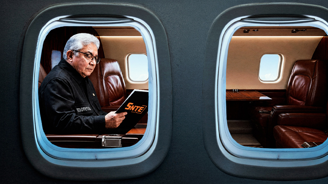 Senador de Morena y líder del SNTE acumula decenas de viajes en avión privado