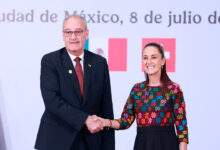 Claudia Sheinbaum y el presidente de Suiza Guy Parmelin se reunieron en palacio nacional