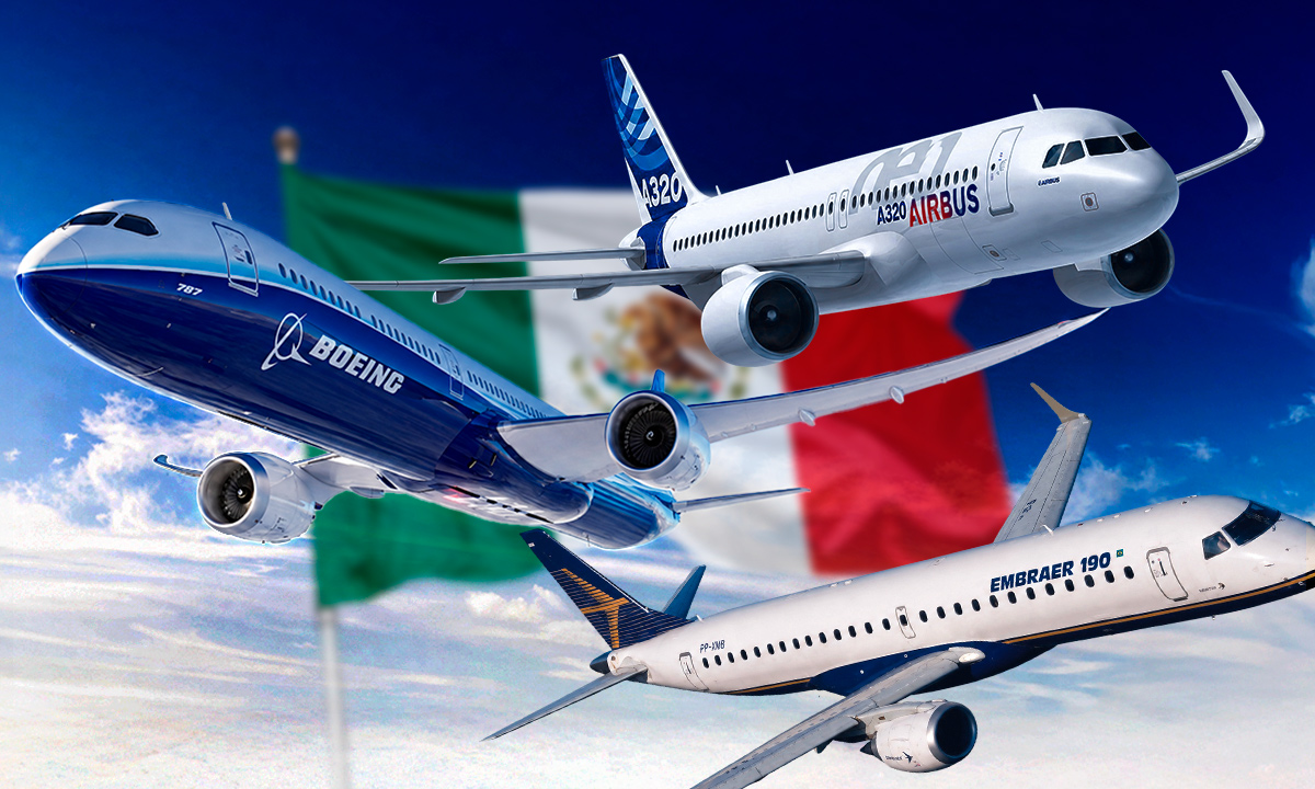 Airbus, el proveedor de las dos principales aerolíneas del país –Volaris y Viva– posee más de 47% del mercado mexicano