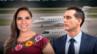 Mara Lezama de Morena y Emilio González del Partido Verde comparten aviones para vuelos privados