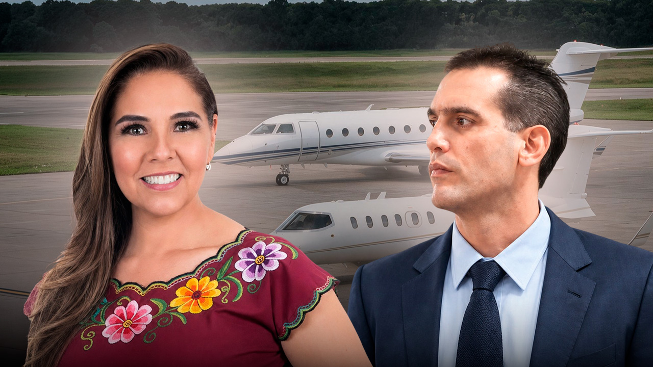Mara Lezama de Morena y Emilio González del Partido Verde comparten aviones para vuelos privados