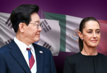 La presidenta Claudia Sheinbaum se reúne con su homólogo de Corea del Sur, Lee Jae Myung, en Palacio Nacional