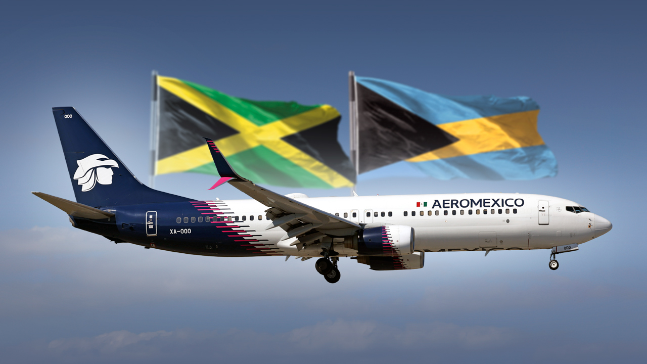 Aeroméxico rutas Jamaica y Bahamas