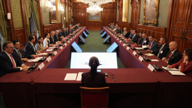 Ronald Johnson asistió a la reunión con la Cámara de Comercio celebrada en Palacio Nacional junto a Claudia Sheinbaum