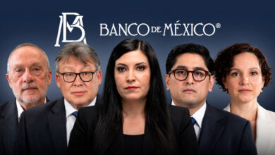 Los integrantes de la junta de Banxico: Jonathan Heath, José Gabriel Cuadra García, Victoria Rodríguez Ceja, Omar Mejía Castelazo y Galia Borja Gómez